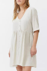 Fashion Casual Solid Split Joint V Neck Princess Dresses