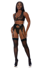 Black Heart To Catch Lingerie Set Areous