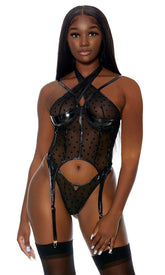 Black Take To Heart Lingerie Set Areous