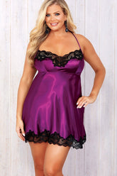 Charmeuse and lace Chemise Areous