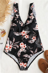 Choose Me Floral One-Piece Swimwear Areous
