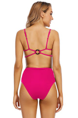 Crisscross High Waist Bikini Set Areous