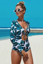 Cross Frenulum Floral Surfing Suit Areous