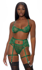 Emerald Blooming Season Lingerie Set Areous