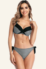 Gabriela Striped Bikini Set Areous
