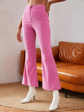 High Waist Flare Leg Cord Pants