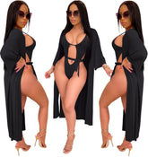 High Cut Erotic Swimsuit with Matching Cover Up Areous