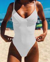 High Cut One-Piece Straps Swimsuit Areous