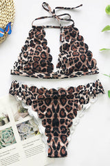 High Waist Halter Push Up Bikini Set Areous