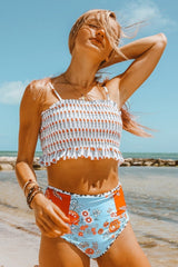 High-waisted Bandeau Bikini Set Areous