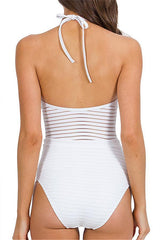 Hollow Out Sexy Printed One-Piece Swimsuit Areous