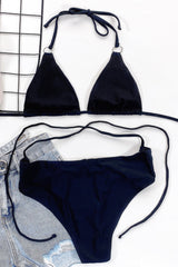 Hollow Strappy Bikini Areous