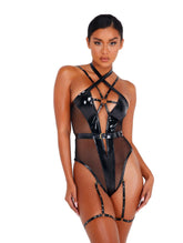 LI435 - 2pc Vinyl Strappy Bodysuit Areous