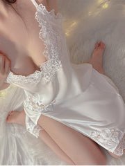 Lace Deep V Low Cut Temptation Pajamas Areous