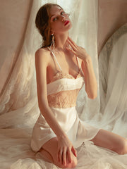 Lace Perspective Temptation Backless Sling Dress Areous