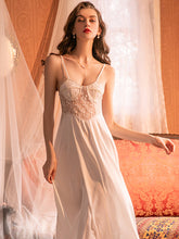 Lace Satin Slip Dress Areous