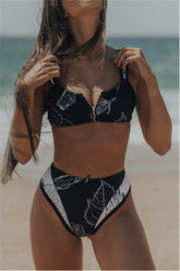 Leopard Patchwork High Waist Bikini Set Areous