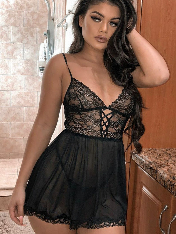 Lingerie With See-through Straps Areous