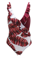 Lotus Flounced Bathing Suit Areous