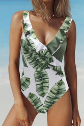 Lotus Flounced Bathing Suit Areous