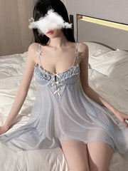 Mesh Underwire Push Up Pajamas Areous