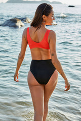 Metal Ring Hollow Sling One-Piece Swimsuit Areous