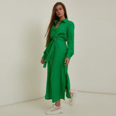 Green casual large size loose dress