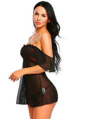 One-shoulder Lace Pajamas Areous