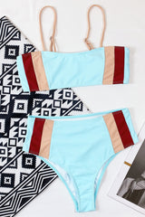 Patchwork High-Waisted Bikini Areous