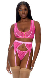 Pink Heart To Catch Lingerie Set Areous