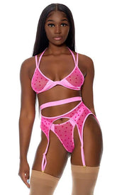 Pink Wild At Heart Lingerie Set Areous