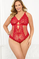 Plus Size Criss Cross Teddy Areous