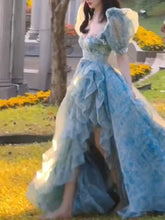 Puff sleeve casual fairy chiffon dress