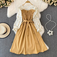 Stylish floral print long sleeves