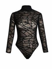 See-through Geometric Onesies Areous