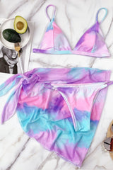 Three-Piece Tie-Dye Bikini Areous