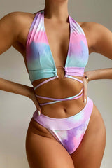 Tie-Dye Strappy Bikini Areous