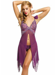 V-neck Front Asymmetric Skirt Areous