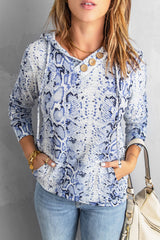 Print Kangaroo Pocket Hoodie