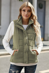 Quilted Mock Neck Vest