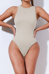 Ribbed Seamless Sleeveless Sport Romper