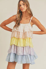 Buddy Love Disco Tiered Sequin Dress