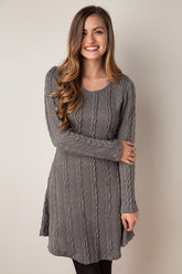 Plus Size Casual S-3XL Sweater Dress