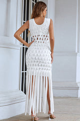 Denisa Sleeveless Tassel Dress