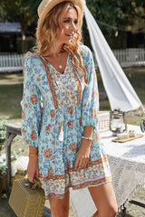 Bohemian Tassel Tie Tiered Dress