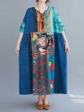 Never Give Up Printed Smock Dress