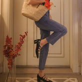 Classic Buckle Strap Patent Leather Block Heel Mary Jane Pumps - Black