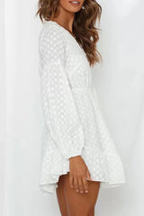 Fashion Street Solid V Neck Princess Dresses