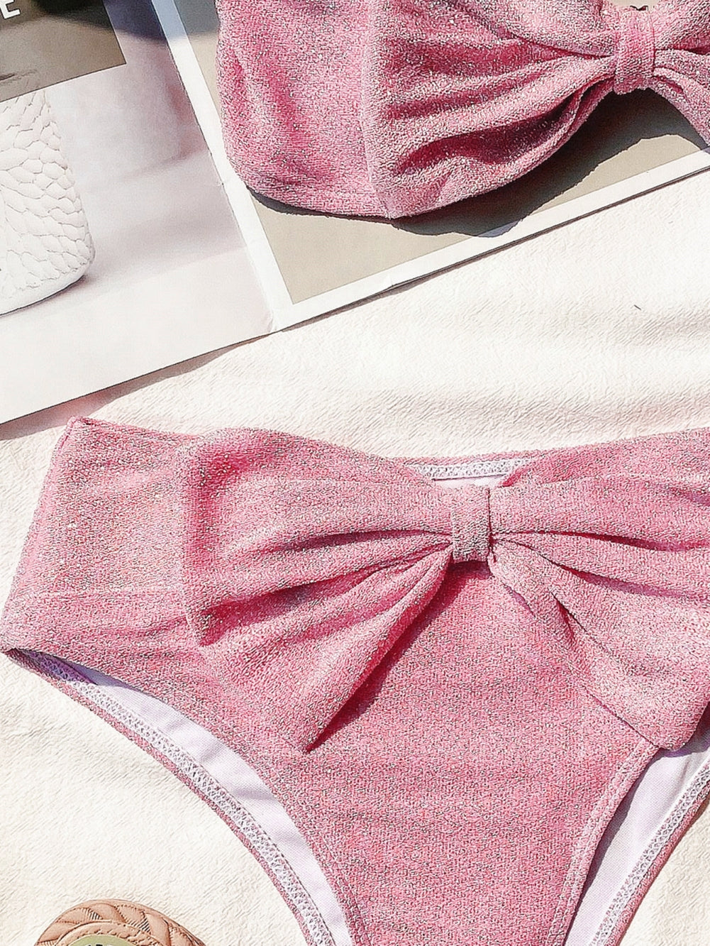 Big Bow High Waist Two Piece Swimwear Areous