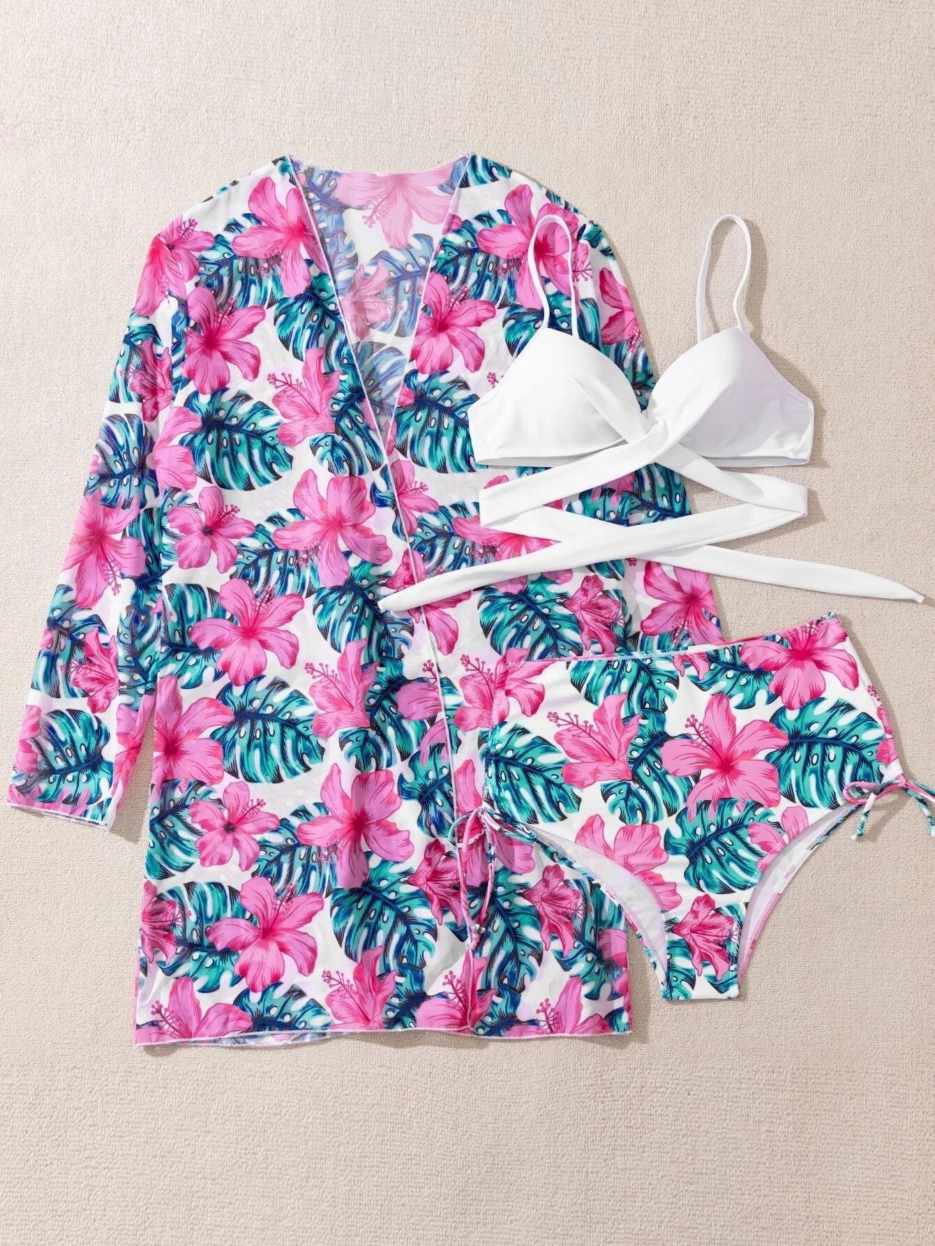 Bikini Set Cover Up Three Pieces Areous